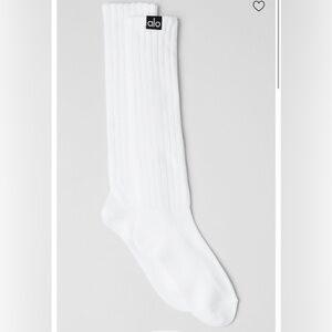 White Alo scrunch socks